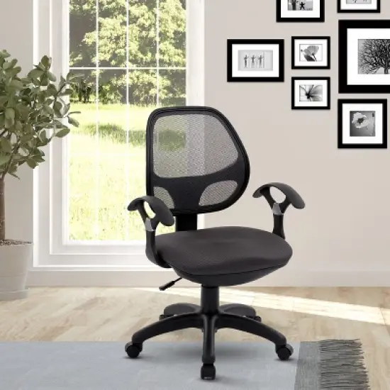 Midback Mesh Task Office Chair Black - Techni Mobili image {1}