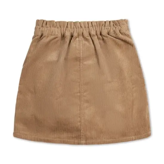 Hope & Henry Girls' Corduroy Cinch Waist Pull-On Skirt, Toddler image {2}