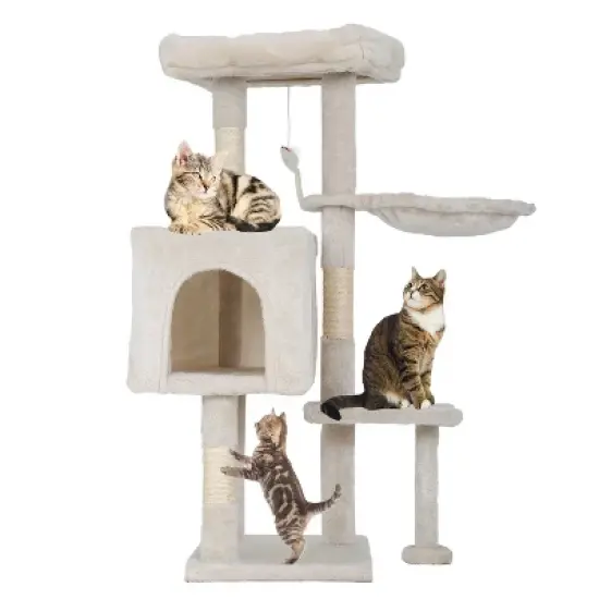 FDW Multi-Functional Cat Tree for Climbing Scratching and Resting Cat Tower for Indoor Cats with Cat Scratching Post Cat Condo Furniture image {7}