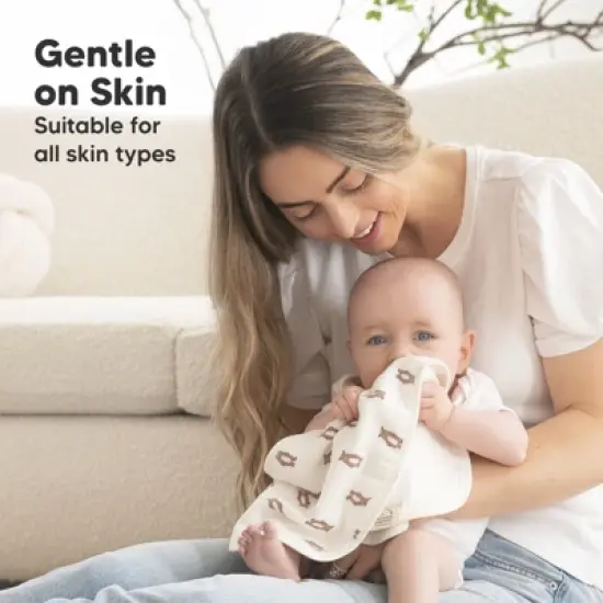 KeaBabies 5pk Organic Softe Muslin Burp Cloths for Baby Girls and Boys, Large Absorbent Burping Cloths for Babies, Baby Burp Clothes image {6}