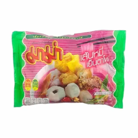 MAMA Yentafo Vermicelli Instant Noodles Thai Style 1.94 Oz./55 G. (Pack of 6) image {1}