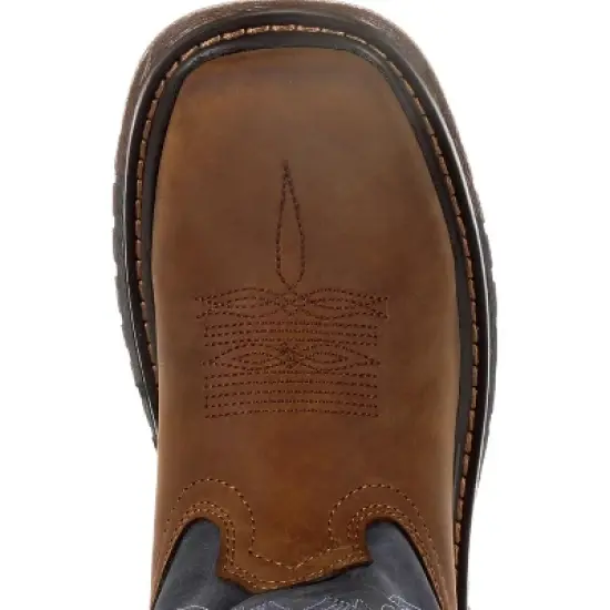 Kids Brown Rocky Ride FLX Western Boot image {5}