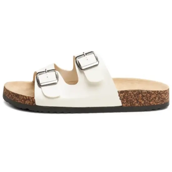 Alpine Swiss Womens Casual Double Strap Slide Sandals image {2}