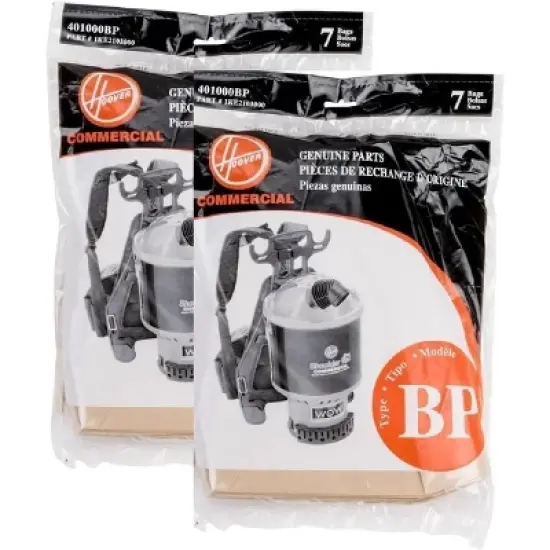 Hoover Shoulder Vac and Back Pack Type Bp Bags Part # 401000bp, 1ke2103000 (14 Bags) image {1}
