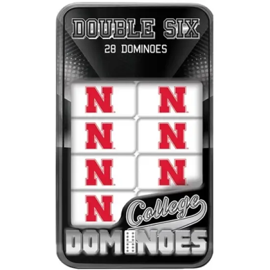 MasterPieces Officially Licensed NCAA Nebraska Cornhuskers 28 Piece Dominoes Game for Adults image {1}