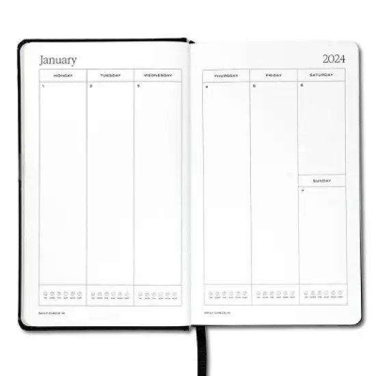 Wit & Delight 2024 Skinny Planner 7.875"x4.875" Black image {5}