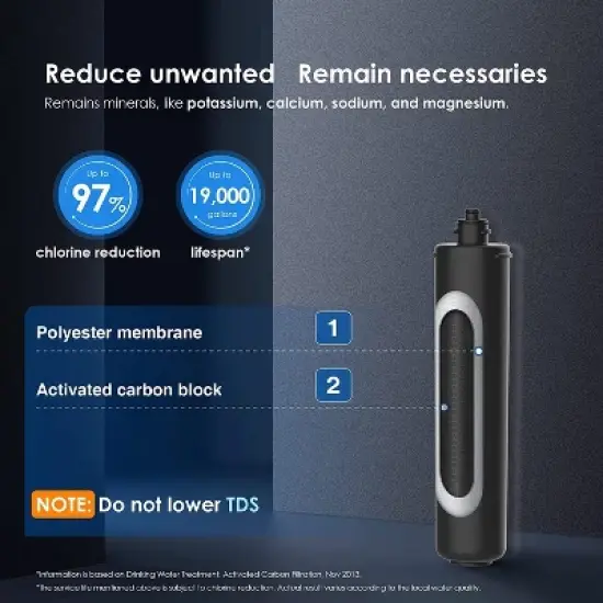 Waterdrop RF15 Replacement Filter Cartridge For 15UA/15UB/15UC Under Sink Water Filter image {4}