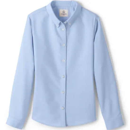 Lands' End School Uniform Girls Long Sleeve Oxford Dress Shirt image {4}