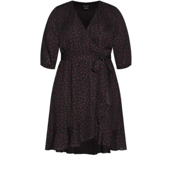 Women's Plus Size Amber Frill Dress - garnet | CITY CHIC image {2}
