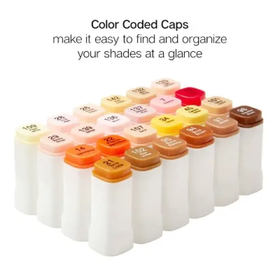 KINGART PRO Double-Ended Markers 24 Portrait Colors image {4}