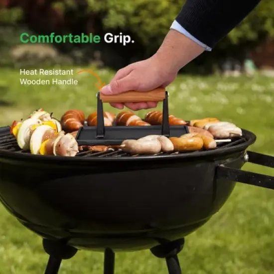 NutriChef Cast Iron Grill Press , Black image {5}