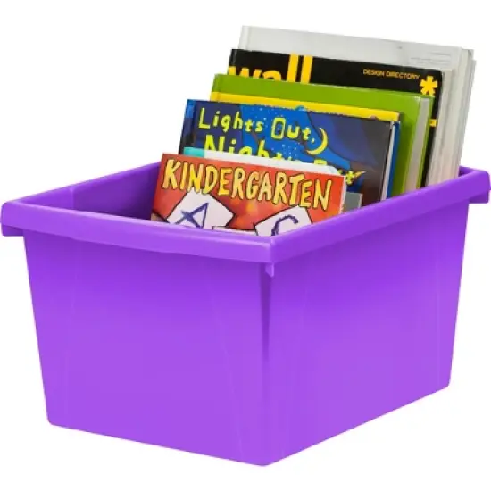 Storex 4 Gallon Storage Bin, Purple image {2}