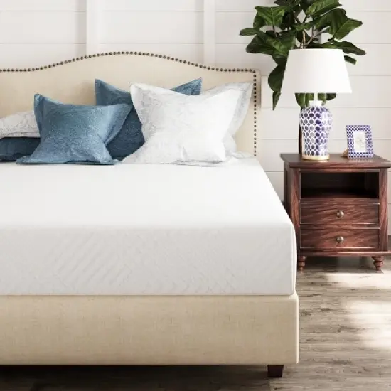 Ego White 12" Medium Gel Green Tea AeroFusion Memory Foam Mattress image {2}