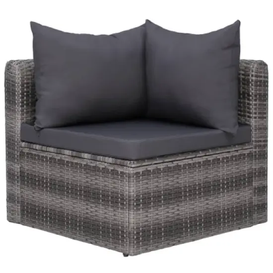 vidaXL Garden Sofa Set Set of 4 Grey image {4}