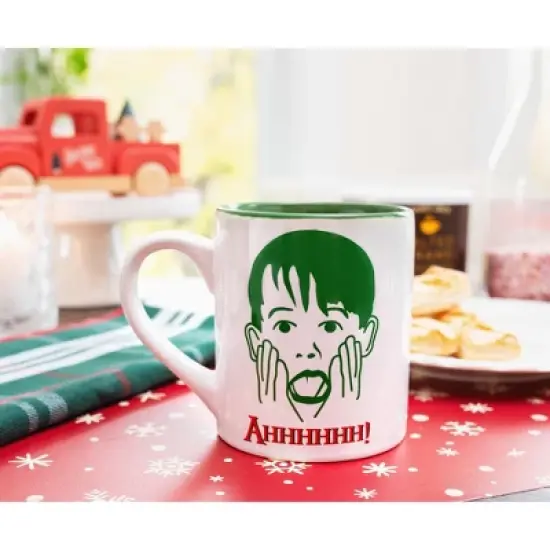 Silver Buffalo Home Alone Kevin Face Merry Christmas Ceramic Mug | Holds 14 Ounces image {2}