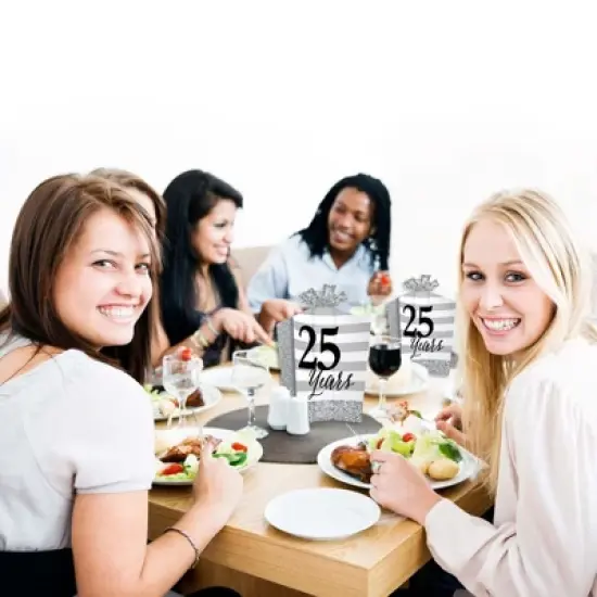 Big Dot of Happiness We Still Do - 25th Wedding Anniversary - Table Decorations - Anniversary Party Fold and Flare Centerpieces - 10 Count image {4}