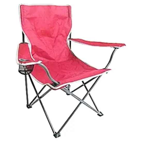 Four Seasons Courtyard OC500S-V Self Enclosing Lightweight Quad Chair with Cupholder for Camping, Sporting Events, and Tailgating, Blue (6 Pack) image {1}