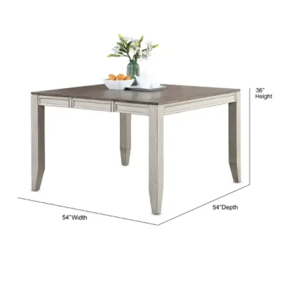 Abacus Counter Table Alabaster/Honey - Steve Silver Co. image {6}