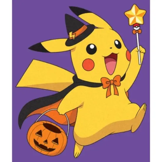 Junior's Pokemon Halloween Pikachu Wizard Costume T-Shirt image {1}