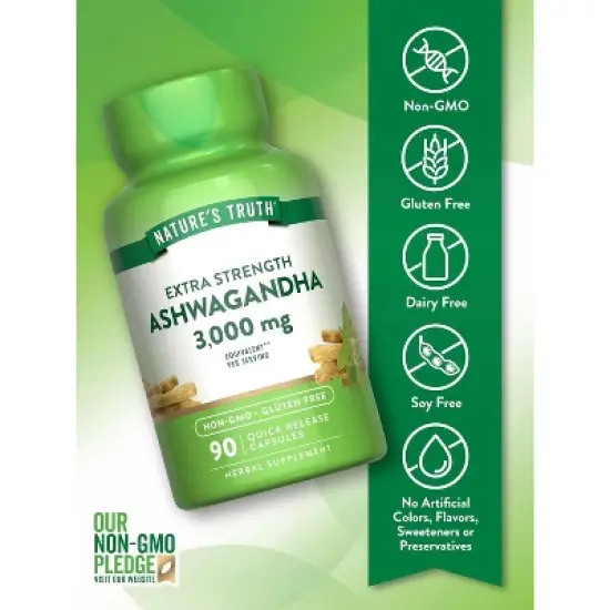 Nature's Truth Ashwagandha 3000mg | 90 Capsules image {2}