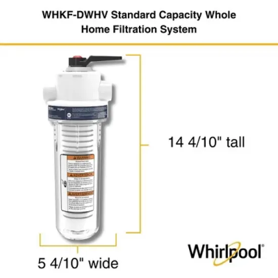 Whirlpool Whole House Water Filtration System WHKF-DWHV, Includes Replacement Water Filter WHKF-GD05 image {2}
