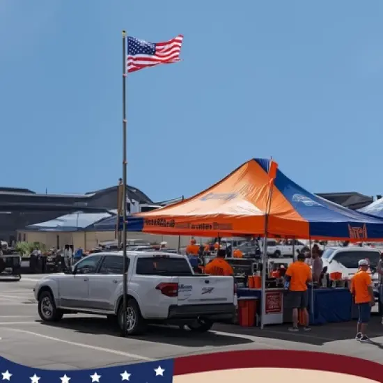 Yescom 25 Ft Aluminum Telescopic Flagpole Kit image {1}