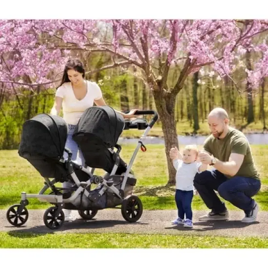 Dream On Me Track Tandem Stroller- Face To Face Edition image {7}