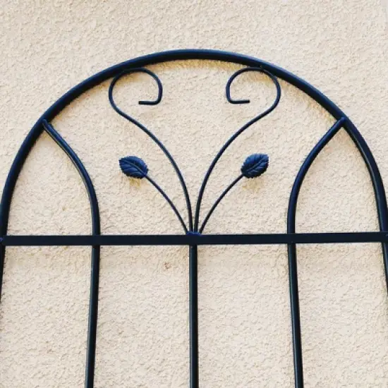 Black Metal Garden Trellis for Climbing Plants, 86.7'H x 19.7'W, Rustproof Outdoor Plant Support for Roses, Vines & Vegetables image {9}