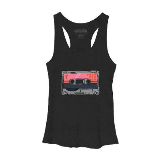 Women's Design By Humans Music cassette. By Danomore Racerback Tank Top image {2}