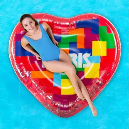 Mighty Mojo Tetris Pool Float Large Inflatable Retro over 5 feet Tall image {1}