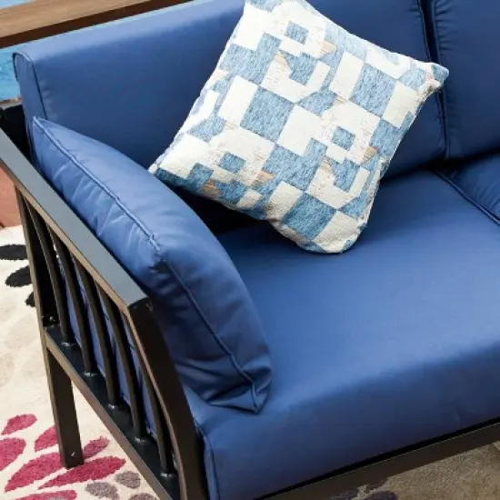 6pc Sectional Sofa Patio Conversation Set - Patio Festival
 image {16}