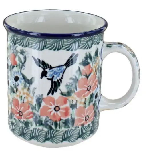 Blue Rose Polish Pottery 236 Ceramika Artystyczna Small Coffee Mug image {9}