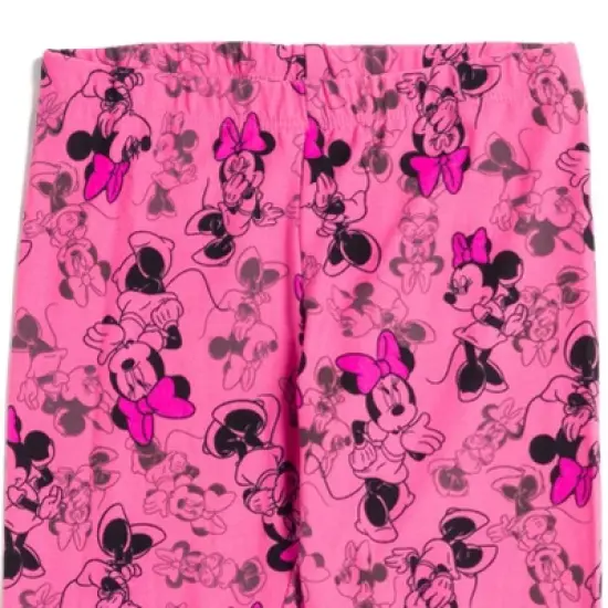 Disney Minnie Mouse Girls Sequin Pullover Fleece Hoodie Leggings Outfit Set Toddler to Big Kid image {5}