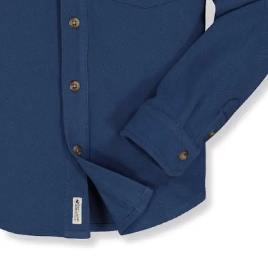 Hope & Henry Boys' Organic Cotton Pique Button Down Shirt, Infant image {2}