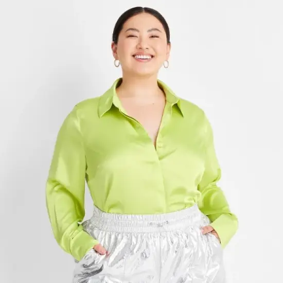 Women's Long Sleeve Button-Front Shirt - A New Day&trade; image {9}