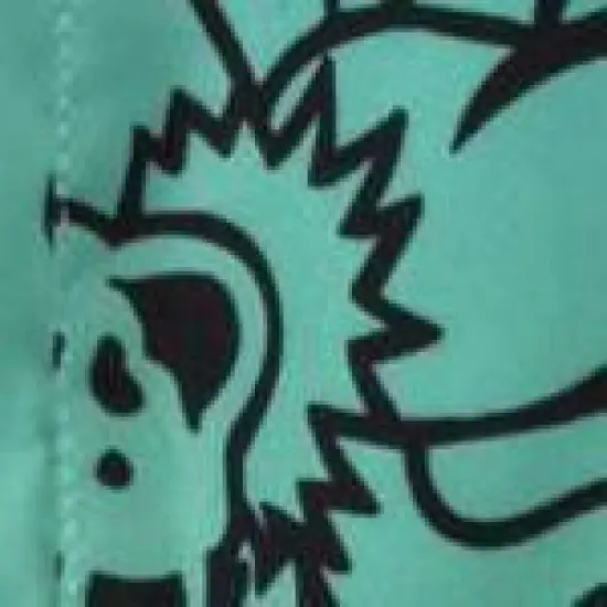 Men's 7" Grateful Dead Elastic Waist Swim Shorts - Green/Yellow image {2}