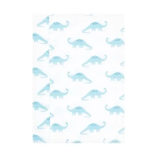 Hudson Baby Cotton Flannel Burp Cloths, Soft Teal Dino, One Size image {5}