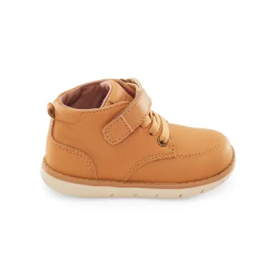 Stride Rite Quinn Kid's Leather Easy On/Off Boot | 4 | Honey Tan image {1}