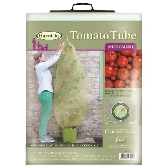 Micromesh Tomato Tubes &ndash; Organic Pest and Weather Protection with Ultra-Fine 0.6mm Netting, 6'7" Length, Adjustable with Wire Ties image {3}