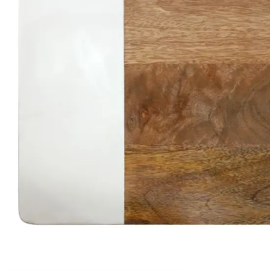 Gibson Home 16 Inch Duo Tone Rectangular Wood Serving Platter image {4}