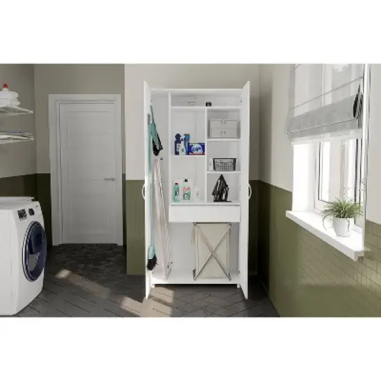 Santa Fe 2 Door Storage Cabinet White - Polifurniture image {5}