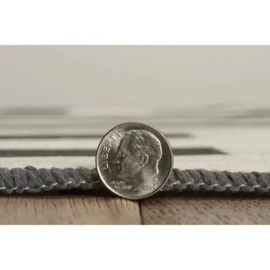 Jasile Washable Outdoor Rug Ivory/Black - Linon image {5}