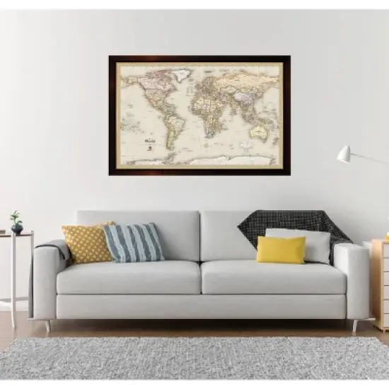 Home Magnetics World Map - XL Tan image {2}