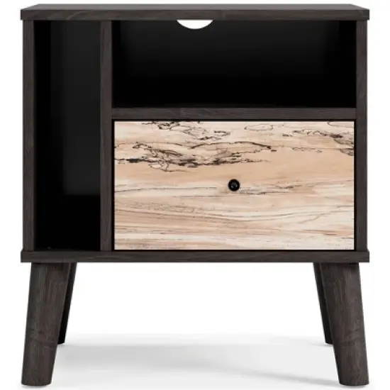 Piperton Nightstand Black/Gray - Signature Design by Ashley image {4}