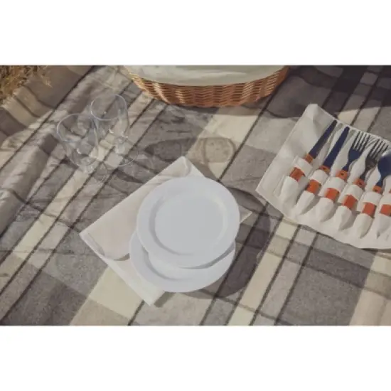 Picnic Time Promenade Beige Canvas Picnic Basket: Wicker, Solid Pattern, Disney Licensed, Lifetime Warranty image {14}