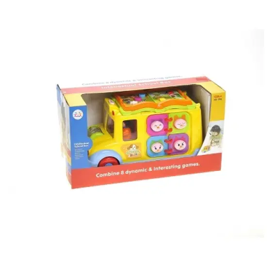 Insten Learning School Bus Toy With Flashing Lights & Sounds for Toddlers Education image {3}