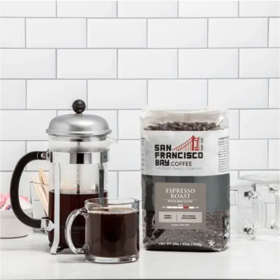 San Francisco Bay Coffee, Espresso Roast, 2lb (32oz) Whole Bean Coffee image {3}