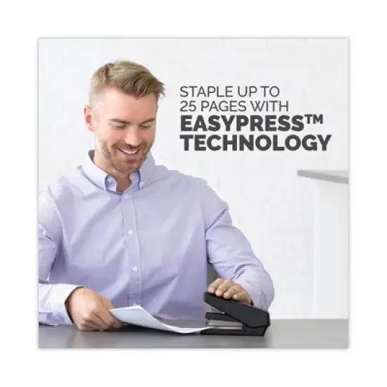 Fellowes LX850 EasyPress Full Strip Stapler, 25-Sheet Capacity, Black image {4}