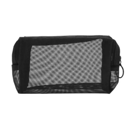 Unique Bargains Portable Mesh Makeup Bag Black 1 Pc image {3}