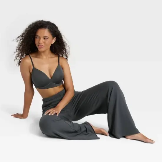 Women's PeachySoft French Terry Fleece Wide Leg Lounge Pants - Wild Fable&trade; image {2}